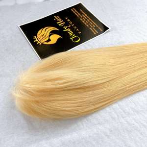 Prix de gros Perruque frontale en dentelle complète 13x4 13x6 en cheveux blonds bruts 100% naturels avec cuticules alignées, texture ultra-lisse, à prix abordable - Product Image 4