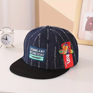 Casquettes Snapback Unies Noires de Haute Qualité avec Logo Brodé Personnalisé 100% Coton Casquette Snapback en Gros Design à Visière Plate - Product Image 5