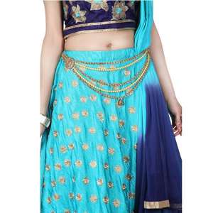 Apurva <b>Fine</b> <b>Jewelry</b> <b>Sets</b> Austrian Stone Gold Pearl Chain Kamarband 1503427 - Product Image 1