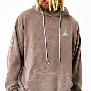 Survêtement délavé à l'acide en gros, respirant, décontracté, vêtements de sport d'hiver, capuche, taille élastique, tissu personnalisé - Product Image 6