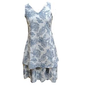 Vestido Midi para niñas de inspiración vintage, cuello redondo Tejido de gasa con forro de rayón viscoso ecológico para ropa informal al aire libre - Product Image 2