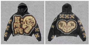 เสื้อสเวตเตอร์ผู้ชายขนาดใหญ่, เสื้อสเวตเตอร์ผ้าฝ้าย100% ผ้านอนวูฟเวนเป็นมิตรกับสิ่งแวดล้อมมีฮู้ดวางไหล่3D กราฟิก - Product Image 4