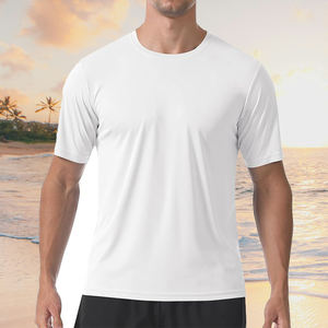 T-shirt uni à col rond en coton 100% pour homme, personnalisable avec un logo imprimé, vente en gros de t-shirts personnalisés - Product Image 2