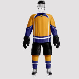 Uniforme de Hockey sobre Hielo con Logotipo Personalizado Cómodo y Disponible en Existencia, 100% Poliéster, Camisetas de Hockey Profesionales para Equipos - Product Image 1