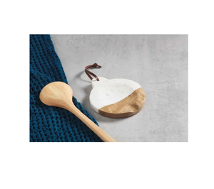 Cuillère en bois naturel et marbre Plateau en bois au design unique avec logo laser Produit simple - Product Image 5