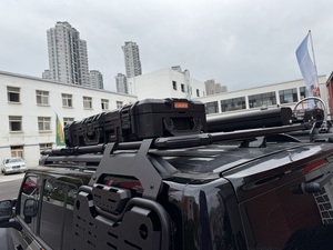 Tout nouveau porte-bagages de toit en tube d'aluminium avec lumière LED intégrée 4x4 porte-bagages de toit de voiture - Product Image 5