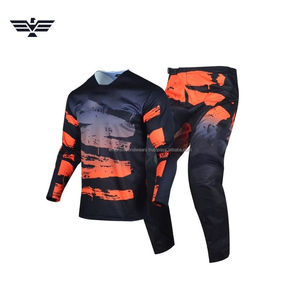 Ensemble de vêtements de motocross unisexe personnalisé, pantalon et maillot, équipement de moto tout-terrain, respirant, séchage rapide, % polyester, course de moto - Product Image 3