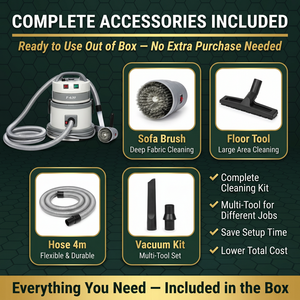 Aspiradora de Líquidos y Polvo 4 en 1 con Pulverizador de Espuma, Cepillo y Succión para Limpieza de Alfombras, Sofás y Tapicería de Coche - Product Image 5