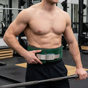 Cinturón de Levantamiento de Pesas de Cuero Vacuno de 10 mm Personalizado al por Mayor, Cinturón de Soporte para Entrenamiento de Fuerza en Gimnasio, con Hebilla Ajustable - Product Image 3