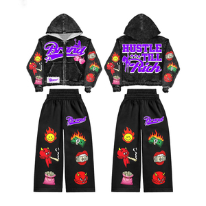 Conjunto de Sudadera y Pantalones Deportivos Casuales Unisex Personalizados 2026, Pantalones Deportivos Ajustados, Sudadera con Capucha, Chándal Acampanado, Transpirable y Ecológico - Product Image 4
