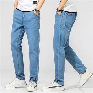 Nouvelle usine de gros design été mode confort stretch pantalon denim décontracté et polyvalent pantalon jean homme coupe ajustée jambe droite - Product Image 4