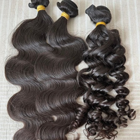 Cheveux humains indiens bruts 100 % naturels, marque SV3, style personnalisé, longue ondulation, cuticules alignées, vierges, double trame machine, plat