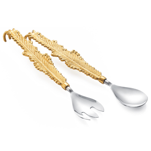 Cuchara de servidor de ensalada de tenedor dorado de latón para cocina y mesa para restaurante en casa para la cuchara de latón más vendida - Product Image 4