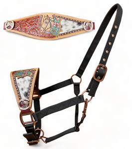 หนังอาร์เจนตินาคุณภาพดีที่สุด Western Horse Bronc Halter Headcollar ผู้ผลิตแท็กขี่ม้าแท้ การปรับแต่งได้รับการยอมรับ - Product Image 1