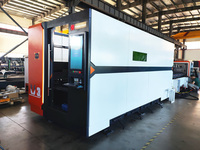 Haute puissance 3015 CNC Machine de découpe laser à fibre 12000 Watts nouvelle plaque métallique en aluminium en acier fermé coupe Cypcut eau PLT AI