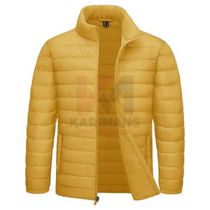 Premium OEM Mens Puffer <b>Jacket</b> Lightweight <b>Packable</b> Winter Coat Warm Insulation Water Resistant Fabric Custom Branding - Product Image 1