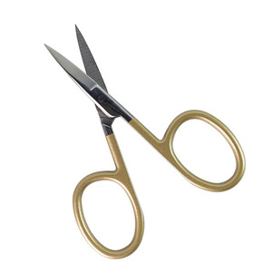 Premium All-Purpose 4 Inch Straight Fine Detail Fly Tying <b>Craft</b> & Fishing Scissors with Gold color Premium Scissors Plier. - Product Image 4