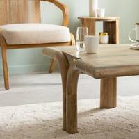 Table basse carrée en bois de manguier Zola