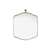 Miroir mural en fer doré, miroir décoratif en métal, miroir suspendu vintage, miroir d'appoint, miroir décoratif, décoration intérieure d'hôtel