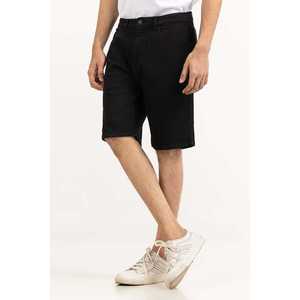 Shorts basiques noirs 100% coton, taille mi-haute, fermeture élastique et cordon de serrage, toile, pour l'entraînement estival, taille XL - Product Image 6