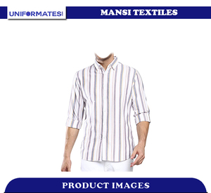 เสื้อเชิ้ตผู้ชายสุดหรู ผ้าฝ้ายพรีเมียม 100% ทรงเข้ารูป แห้งเร็ว เหมาะสำหรับวันพักผ่อน สไตล์ลำลอง ปกพับ แขนยาว แบบซาฟารี - Product Image 4