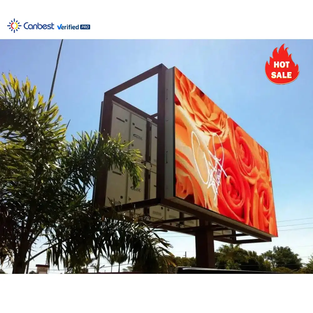 Al aire libre a todo color P5 P5.7 P10 paso 10 publicidad pantalla Led montado en la pared impermeable alto brillo Led vallas publicitarias