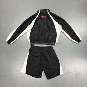 <b>Men's</b> Custom Outdoor Sports <b>Jacket</b> Shorts Set Breathable Polyester Waterproof Zipper Reflective Nylon <b>Track</b> Suit - Product Image 5