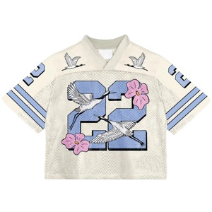 Unisex Oversized American Football <b>Fan</b> Jersey Breathable Mesh Fitted Plus Size Short Sleeve Quick Dry Printed Custom Logo - Product Image 4