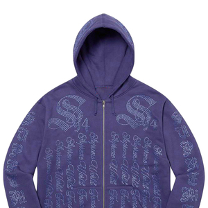 Mode Streetwear personnalisé graphique français éponge strass sweats à capuche hommes sweats 400Gsm coton strass à capuche - Product Image 4