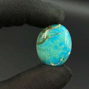 22.45Ct Natural Variscita Turquesa Calidad AAA Piedra preciosa suelta Tamaño personalizable Forma ovalada 27X26X6MM para la fabricación de joyas - Product Image 3