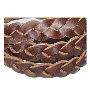 Élégant 10mm 8mm 4mm cordons tressés en cuir plat prix de vente entier pour les résultats de la fabrication de bijoux dans l'emballage du sac - Product Image 1