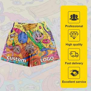 Logo personnalisé OEM Short décontracté pour hommes Short d'été de grande taille avec impression d'illustrations Short en maille de polyester respirant - Product Image 2