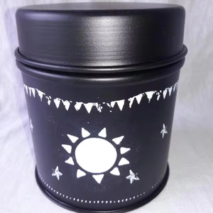 Super qualité métal noir et blanc couleur boîte de rangement des aliments bidon arrondi Design tendance cuisine utilise conteneur de stockage de pain - Product Image 1
