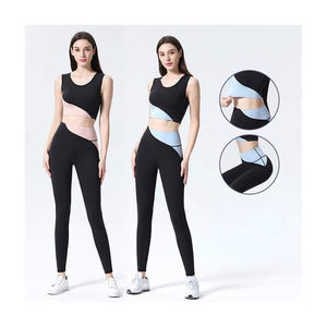 Ensemble de vêtements de yoga en gros pour femmes soutien-gorge leggings taille haute respirant évacuation de l'humidité vêtements de fitness personnalisés en vrac approvisionnement d'usine - Product Image 2