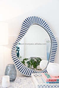 Cadre d'incrustation d'os de miroir mural en nacre décoratif de conception moderne de haute qualité pour la décoration murale multifonctionnelle - Product Image 6