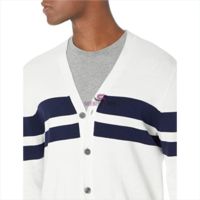 Universitäts-Strickjacke Vintage Men College Letterman Cardigan Strick pullover Open-Front-Strickjacke