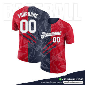 Camiseta de Béisbol con Cuello Redondo, Uniforme Deportivo Personalizado para Equipos, Secado Rápido, Absorbe la Humedad, Transpirable, Antibacteriana, de Poliéster - Product Image 4