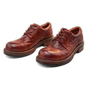 Chaussures habillées Oxford pour hommes en cuir de vachette Goodyear Welted, fabriquées à la main pour le bureau et les mariages, idéales pour les affaires - Product Image 5