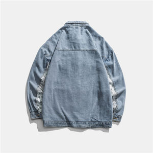 แจ็คเก็ตยีนส์ผ้าฝ้ายคุณภาพสูงสำหรับวัยรุ่นแฟชั่นลำลองพิมพ์ลาย Paisley สำหรับฤดูใบไม้ร่วง - Product Image 2