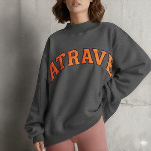 Hot Selling Winter Women's <b>Mock</b> Neck Sweatshirt Loose Fit Breathable Fleece Fabric Customizable Color & Logo Street Wear - Product Image 1
