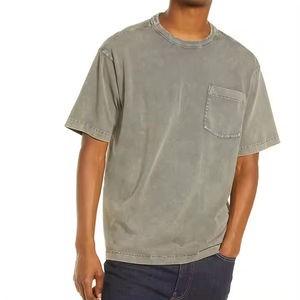 Camiseta Unisex de Algodón Lavado al Ácido, 100% Tejido de Punto, Transpirable, Antibolitas, Antiarrugas, Corte Casual, Manga Regular, con Logotipo - Product Image 2