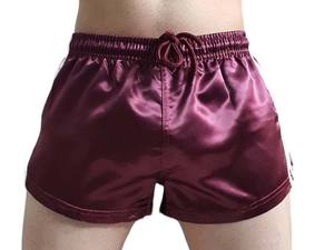 Bas athlétique Brillant Satin Qualité Gym Short De Bain Brillant Distressed Vintage Look Séchage Rapide Respirant - Product Image 3
