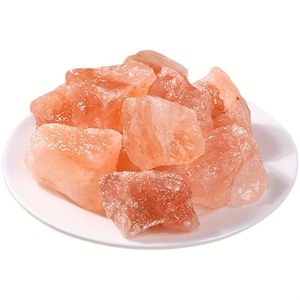 Morceaux de cristal de pierre brute de sel rose orange naturel de l'Himalaya Cristaux de sel de roche purs et naturels Mine de sel de Khewra pour la décoration - Product Image 3