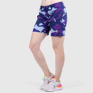 Purple for Armour Graphic Shorts with Pattern Decoration - Product Image 1