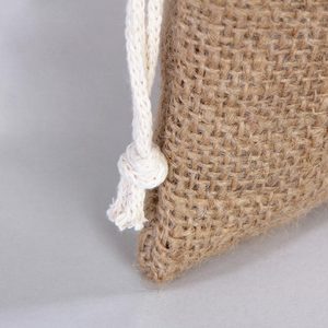 4 oz Burlap <b>Drawstring</b> <b>Pouch</b> Natural 4 X 5 Inches (10 X 13 Cm) for Gift Wrapping - Product Image 4