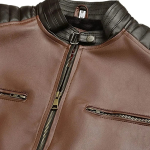 Vestes universitaires OEM disponibles en gros veste en laine et en cuir luxueusement vierge et respirante pour hommes - Product Image 4