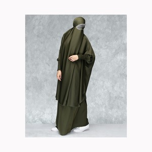 Populaire Ouvert Abaya Jilbab Ensemble OEM 2 Pièces Nouveau Personnalisable Respirant Premium jilbab femme Abaya Musulmans Ceinture taille 2 Pièces - Product Image 2