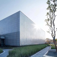 Nouvelle Façade Cinétique Extérieure Moderne, Revêtement Personnalisé en Acier Inoxydable et Aluminium, Mur Rideau Écologique à Conception Dynamique