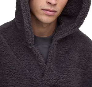Sudadera con capucha de forro polar Sherpa personalizada, cálida, extragrande, informal, deportiva, para exteriores, cortavientos suave, con cremallera - Product Image 5