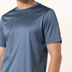 Camiseta de algodón Logotipo personalizado Camiseta con estampado lavado y envejecido Camiseta de manga corta para hombre de talla grande - Product Image 4